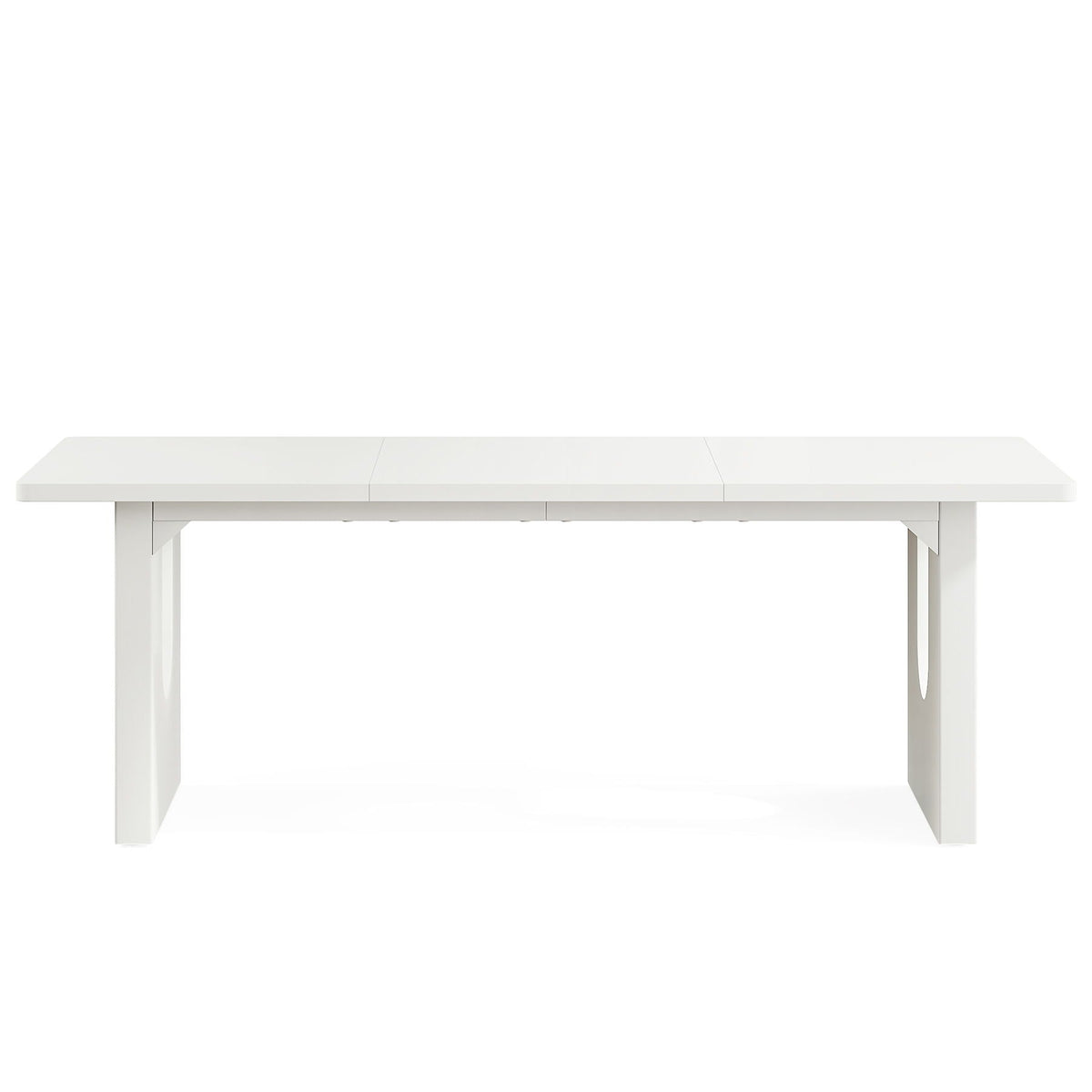 Rectangular Dining Table with Pedestal Base - Black or White