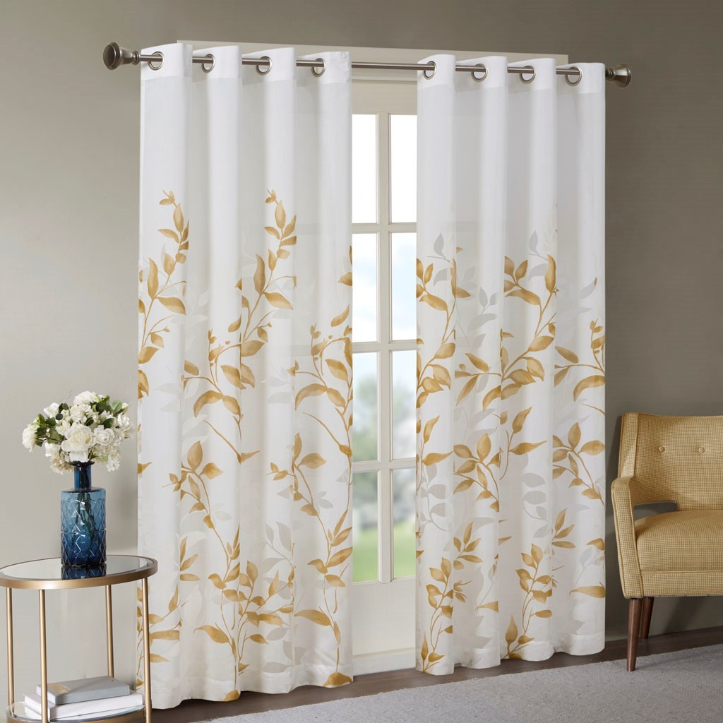 Burnout Printed Curtain Panel (Only 1 Pc Panel)