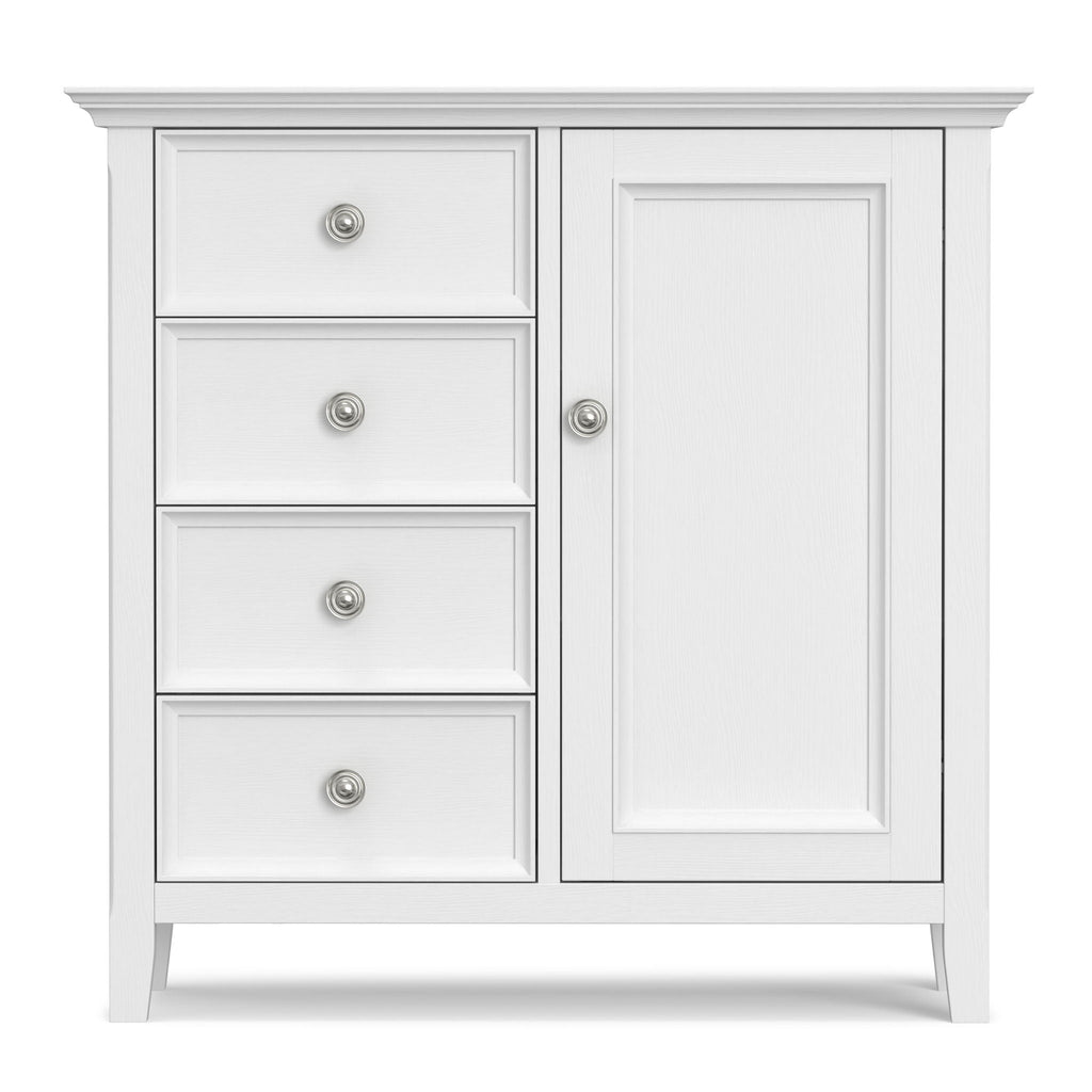 Handcrafted Medium Storage Cabinet with Adjustable Shelves - Dark Brown, Light Brown, Black, White