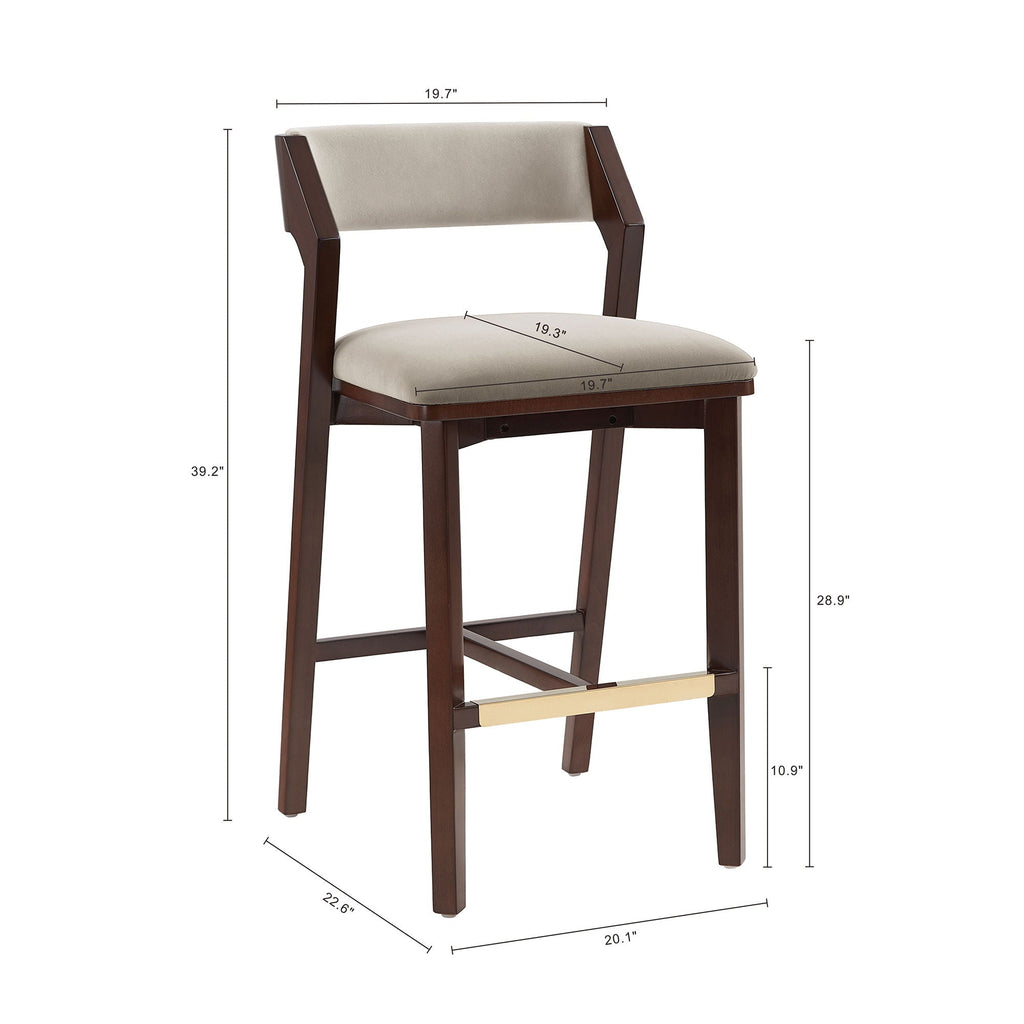 Bar Height Barstool with Backrest - Pearl Silver, White, Black, Dark Green