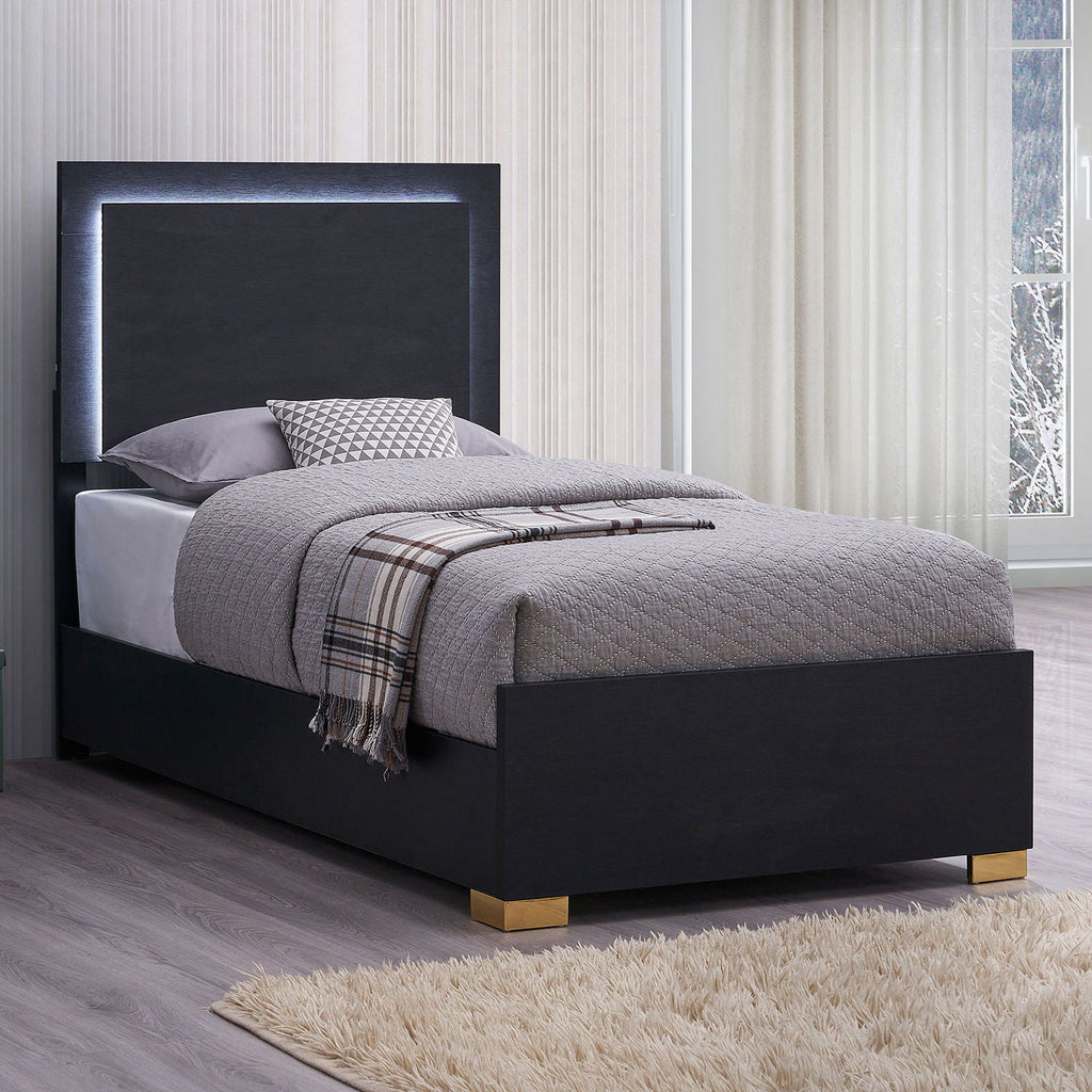 Jeremiah LED Panel Bed With Touch Controlled Lighting