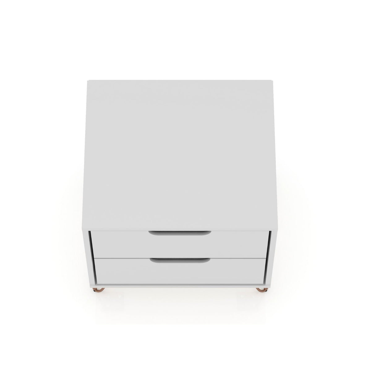 White Nightstand with 2 Drawers - Modern Storage Solution