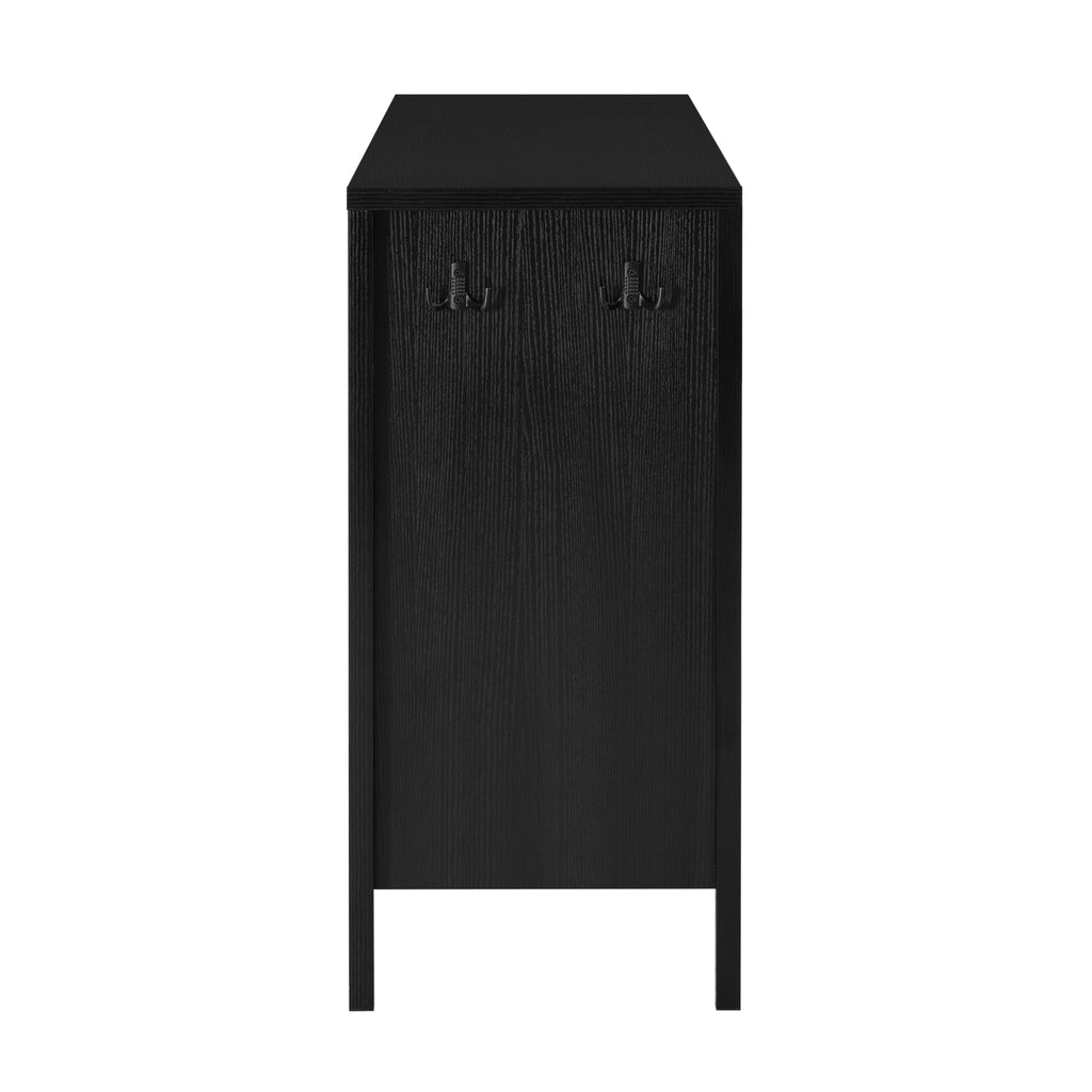 55.1" Storage Sideboard with 4 Doors - MDF, Black or Navy Blue