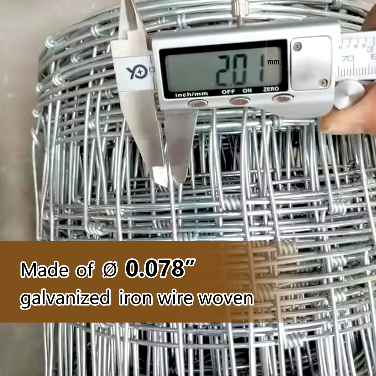 5x164 ft Advanced Weave Wire Fencing with Galvanized Finish - Silver