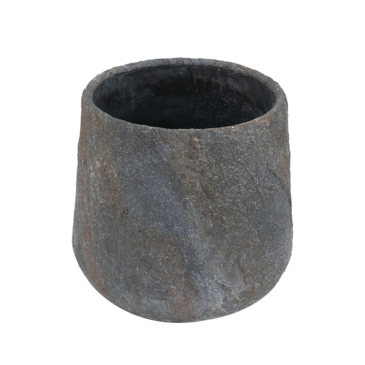Antique Gray Cement Planter Small with Durable Construction - Garden Pot