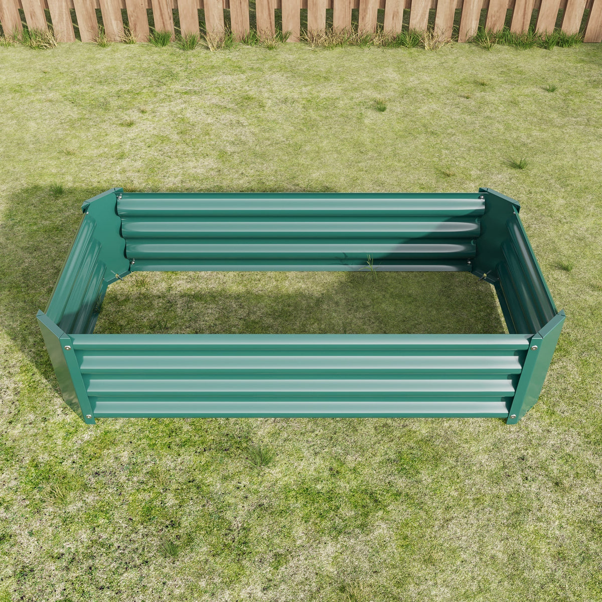 Metal Raised Garden Bed, Rectangle Raised Planter 4×2×1ft