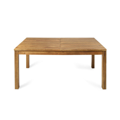 Acacia Wood Outdoor Dining Set with Expanding Table - Teak