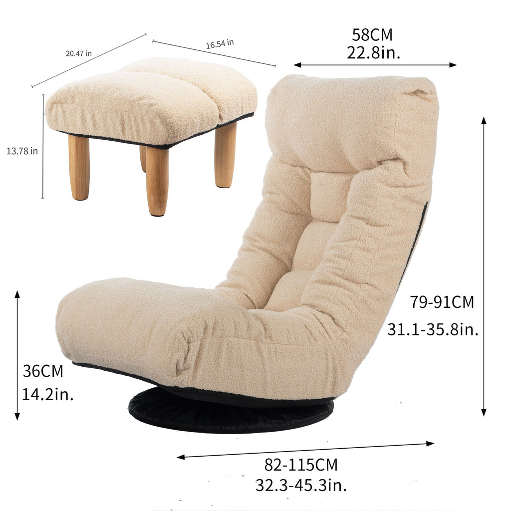 Adjustable Japanese Reclining Floor Chair Sofa With Metal Frame