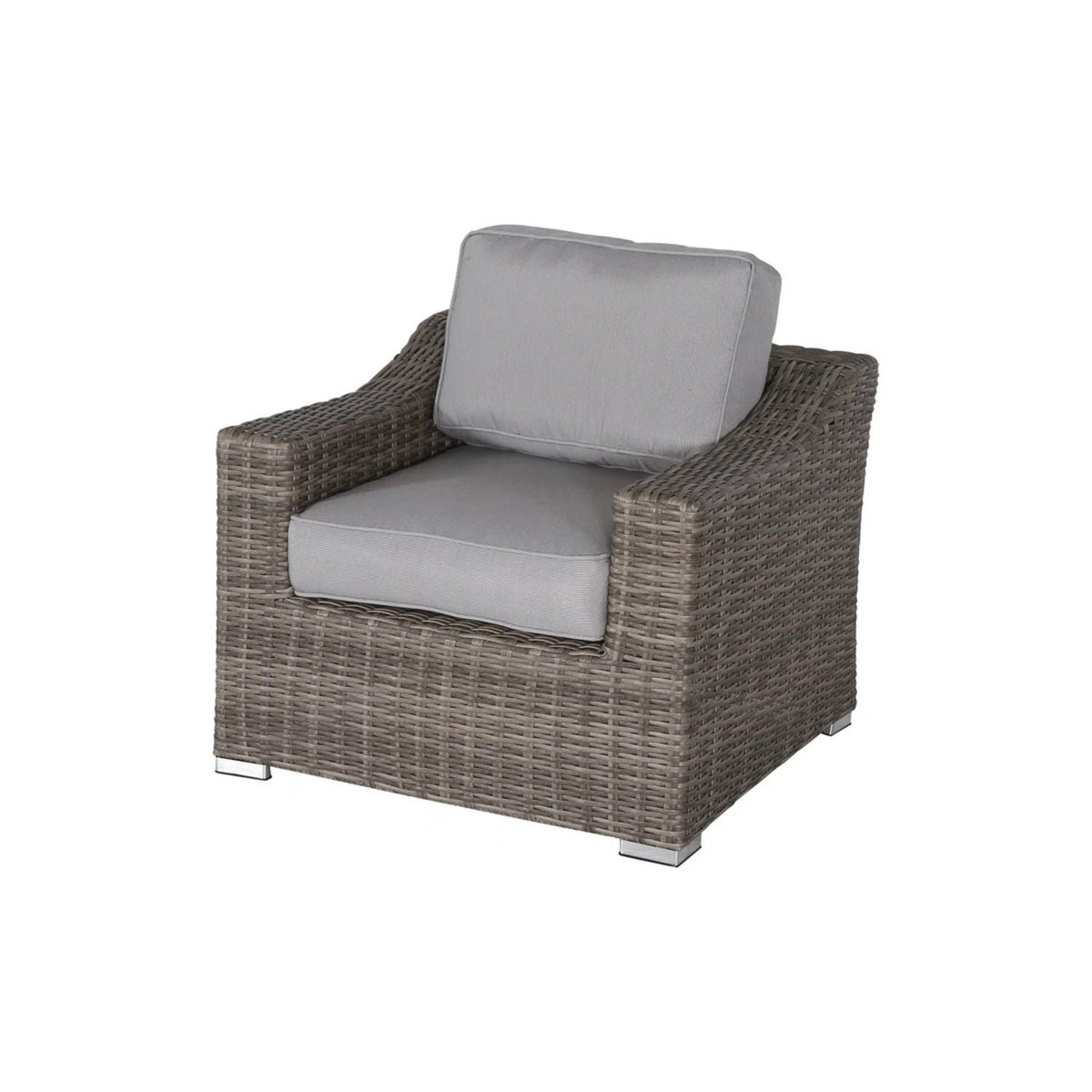 Outdoor Wicker Conversation Set With Cushions, All Weather