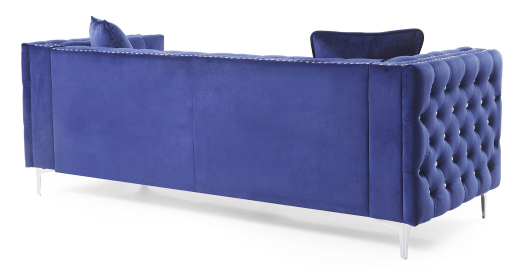 Paige Tufted Sofa with Faux Diamond Buttons - Multiple Colors