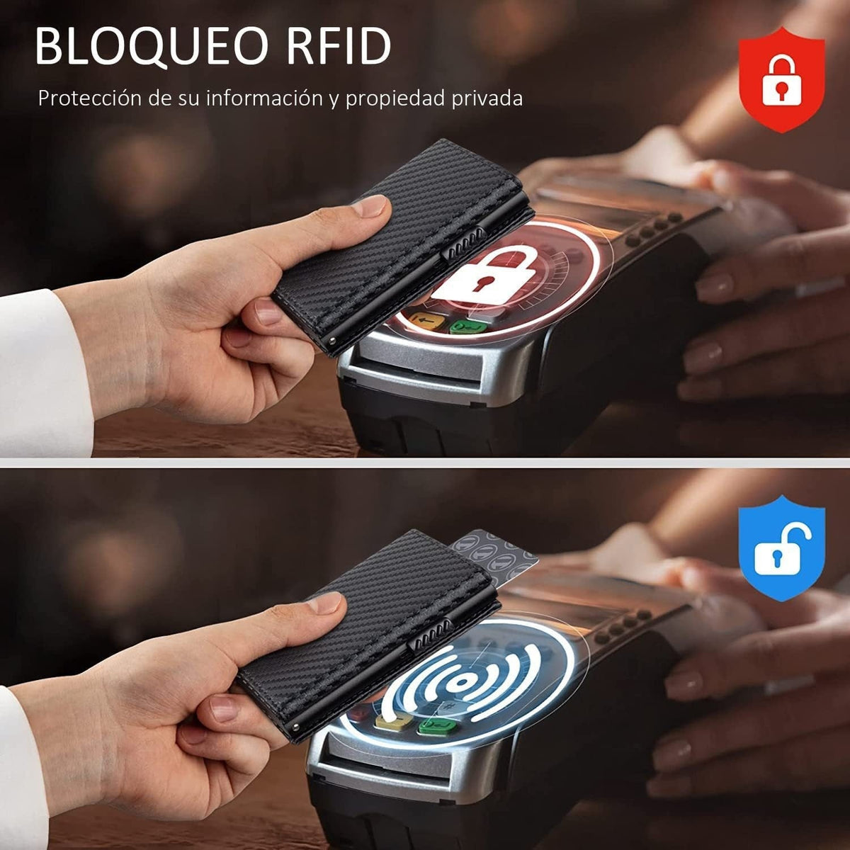 Carbon Fiber Anti-theft Wallet Large Capacity