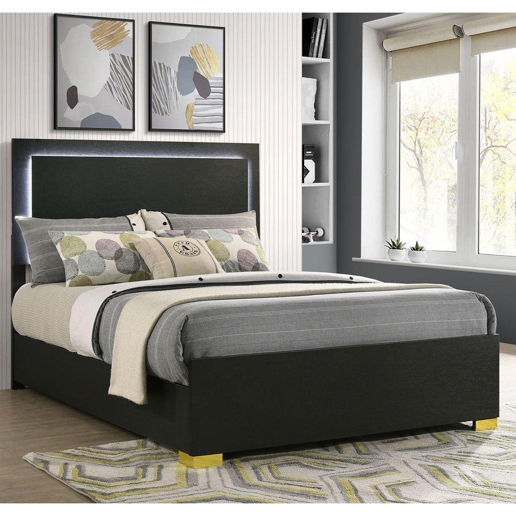 Jeremiah LED Panel Bed With Touch Controlled Lighting