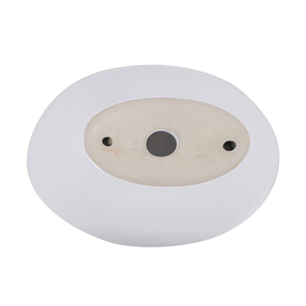 Oval Vessel Bathroom Sink - White