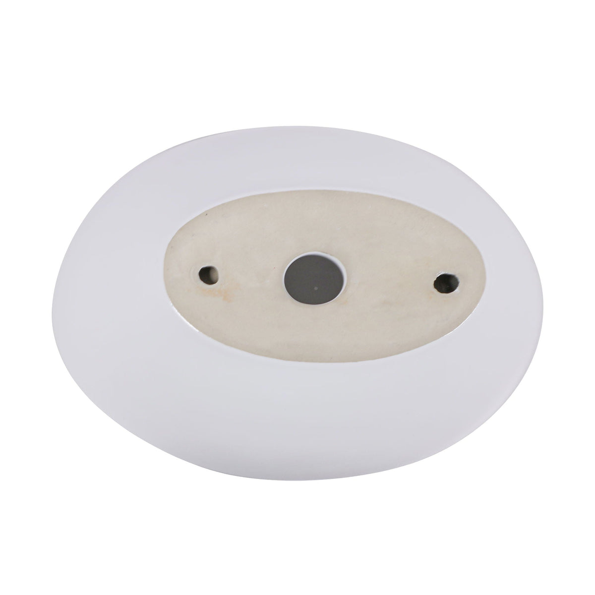 Oval Vessel Bathroom Sink - White
