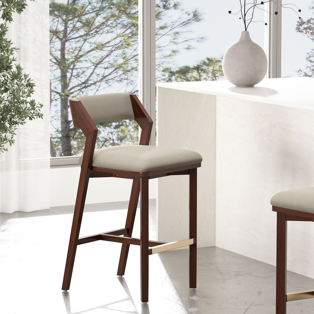 Bar Height Barstool with Backrest - Pearl Silver, White, Black, Dark Green