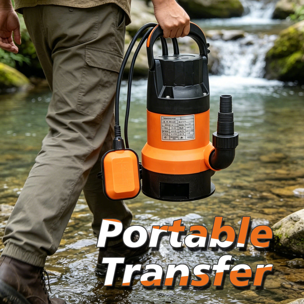 Submersible Pump with Auto Float Switch - Iron & Plastic