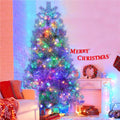 7.4FT Pre-Lit Artificial Christmas Tree with 400 LED Lights - Silver