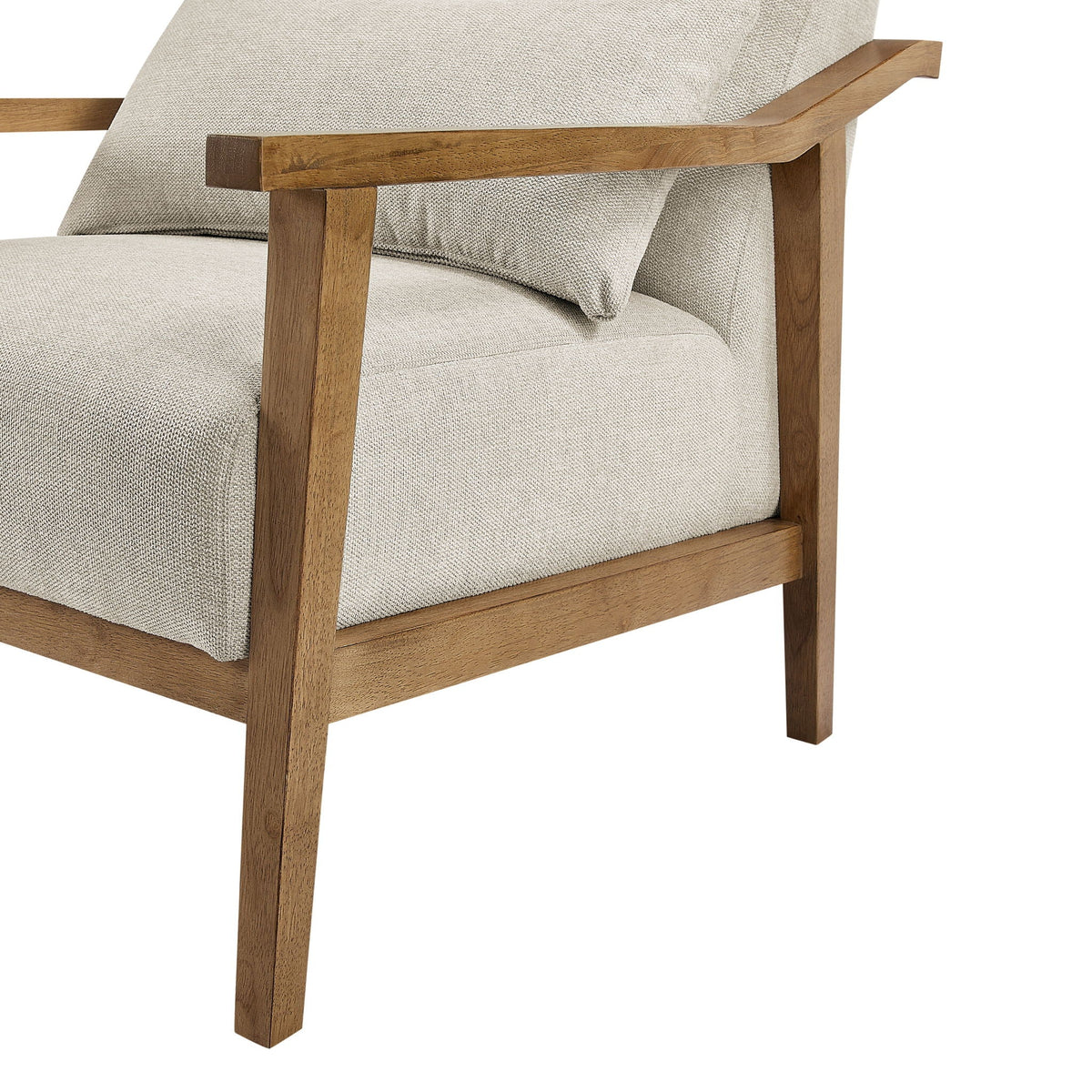 Arm Accent Chair with Lumbar Pillow - White or Dark Gray