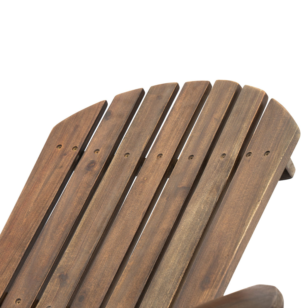 Malibu Adirondack Chair with Foldable Design - Acacia Wood