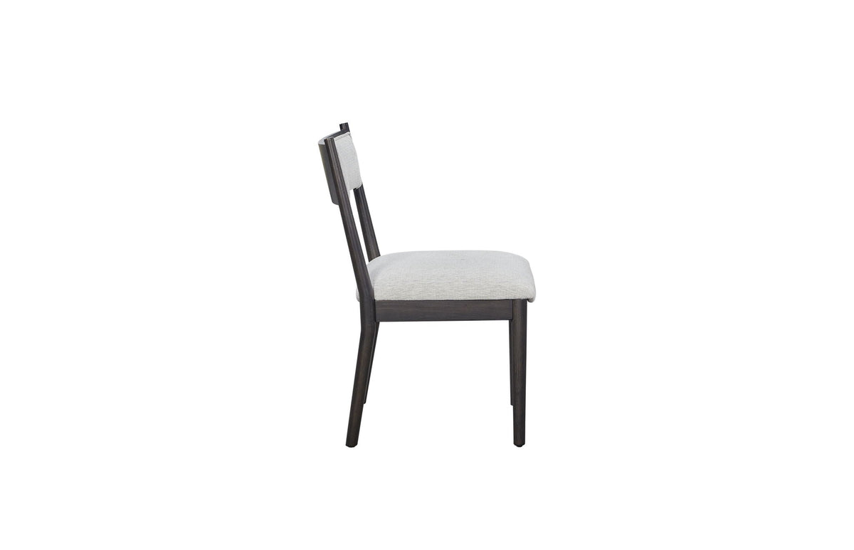 Upholstered Crescent Dining Chairs with Comfortable Upholstery - Peppercorn