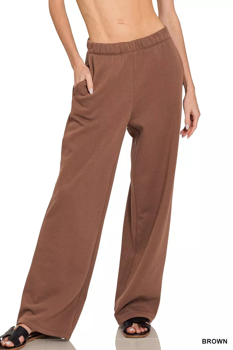 Zenana Fleece Sweatpant with Pockets