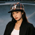 Plaid Patchwork Flat-brimmed Hat