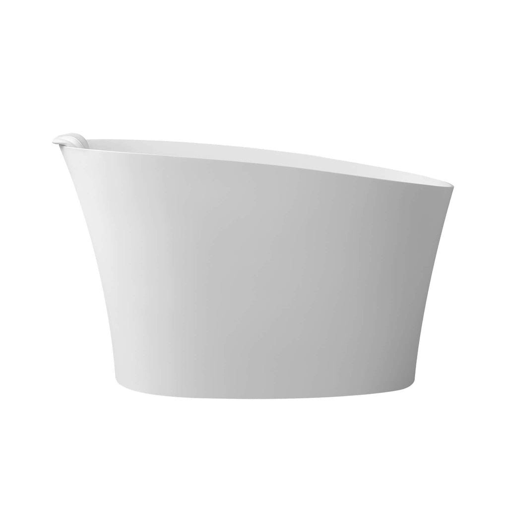 51-Inch Solid Surface Oval Freestanding Bathtub With Seat And Headrest (SAK61983)