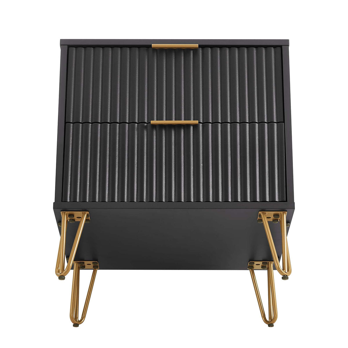 Dumbo Nightstand with 2 Drawers and Fluted Fronts – Multiple Colors