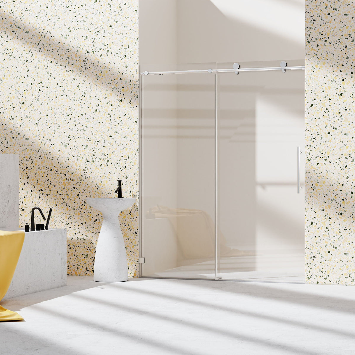 Frameless Single Sliding Soft Close Shower Doors