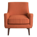 Burnt Orange Accent Chair Upholstered with Solid Wood Legs