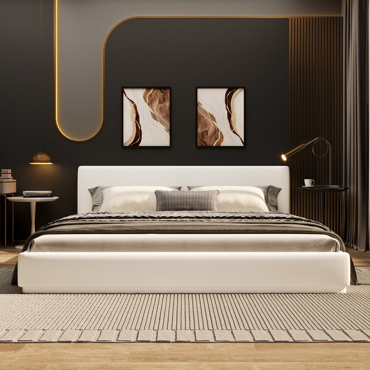 Soft and Comfortable Upholstered Bed – Queen Size