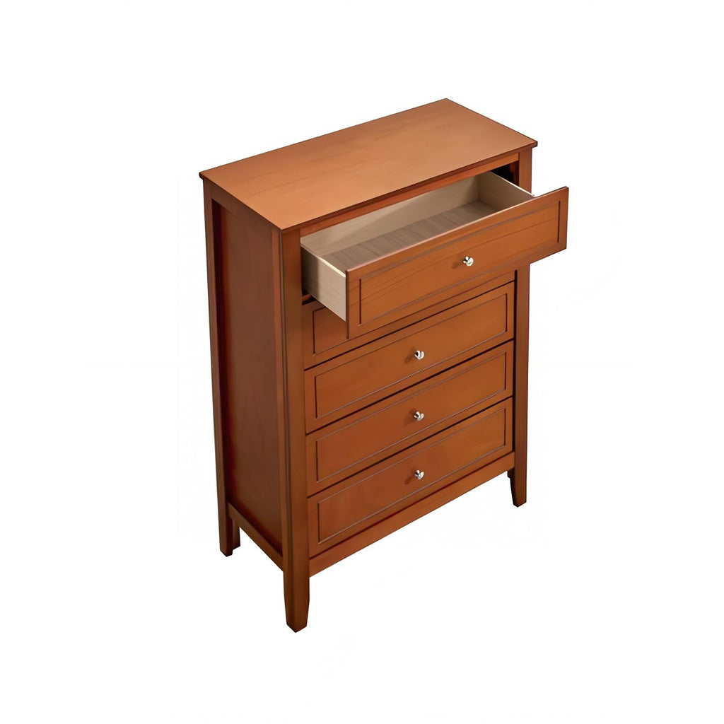 5 Drawer Storage Chest with Metal Hardware - Multiple Colors