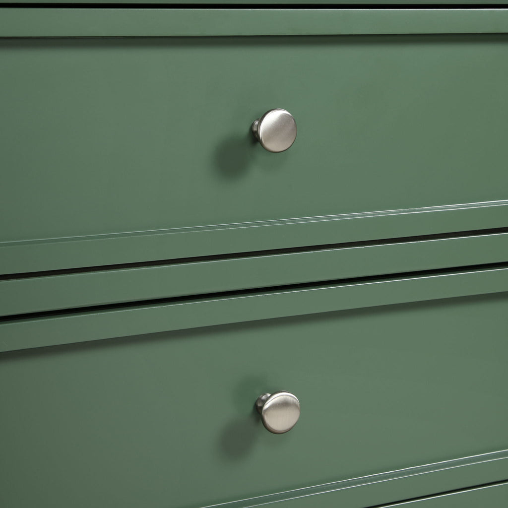 3 Drawer Nightstand with Metal Glides - White, Blue, Dark Green
