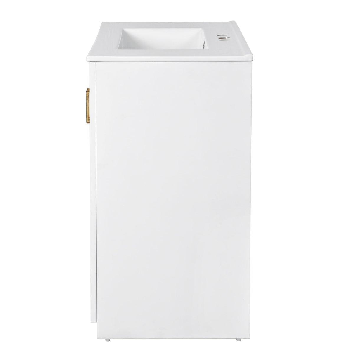 Ceramic Sink Vanity Combo with 3 Drawers and Soft Closing Doors - 30"