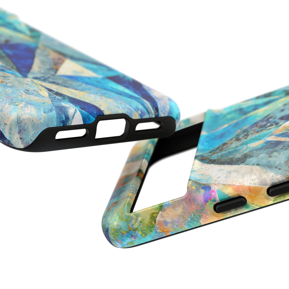 Diamond Blue Abstract Tough Phone Case