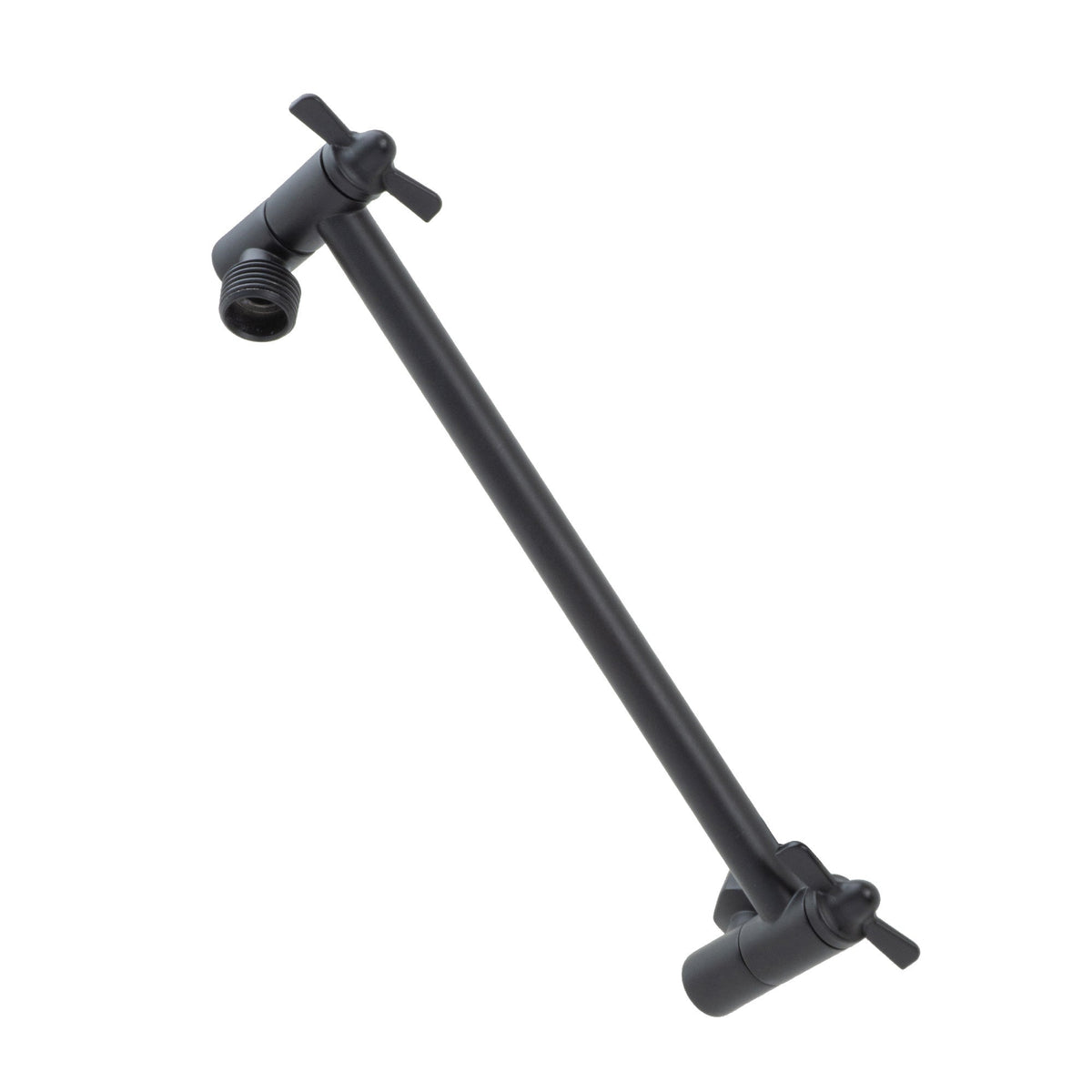 10 in. Solid Brass Shower Head Extension Arm (Black Finish)