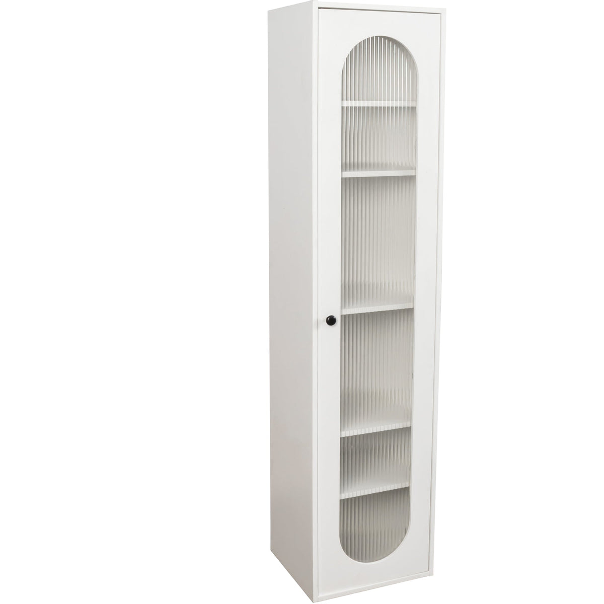 Tall Display Cabinet & Bookshelf with Glass Door