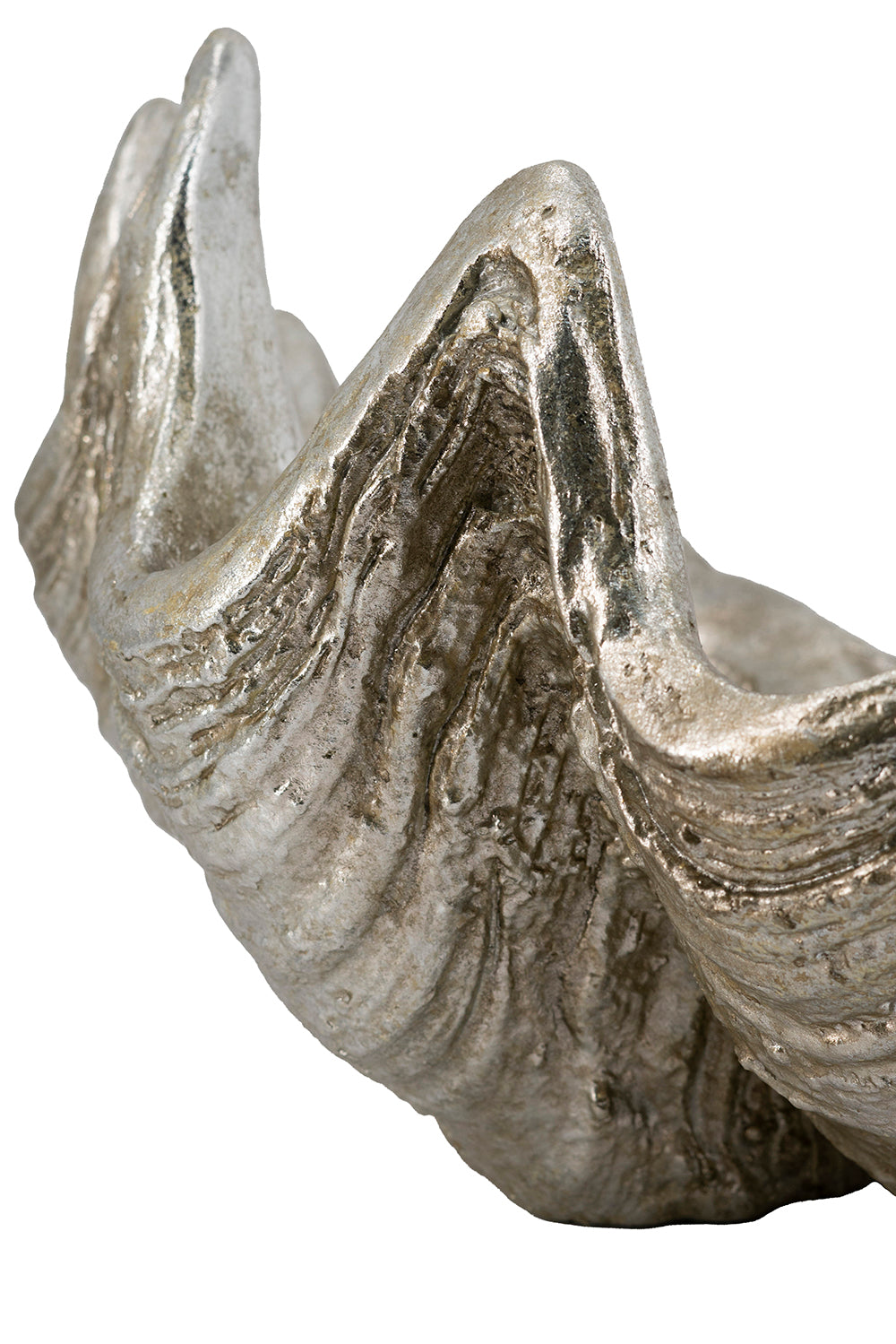Silver Decorative Shell Bowl with Coastal Shell Design - Silver