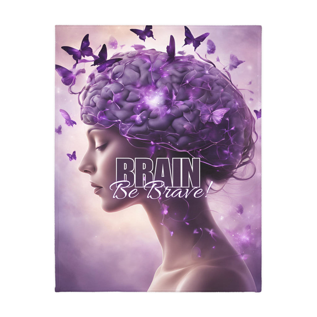 Brain Be Brave Microfiber Blanket (Two-sided print)