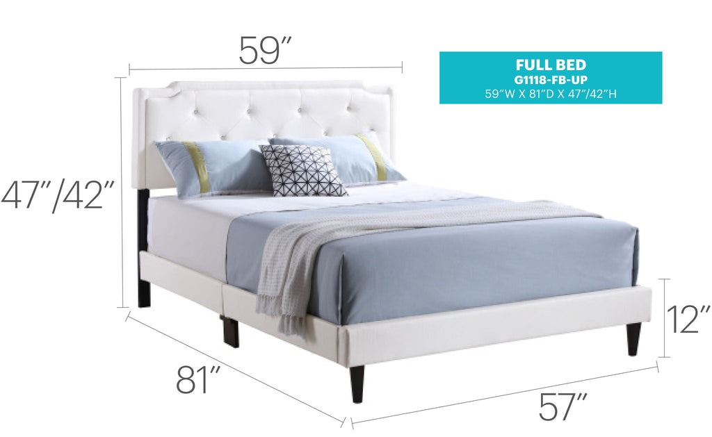 Button Tufted Upholstered Bed with Charming Design - Multiple Colors