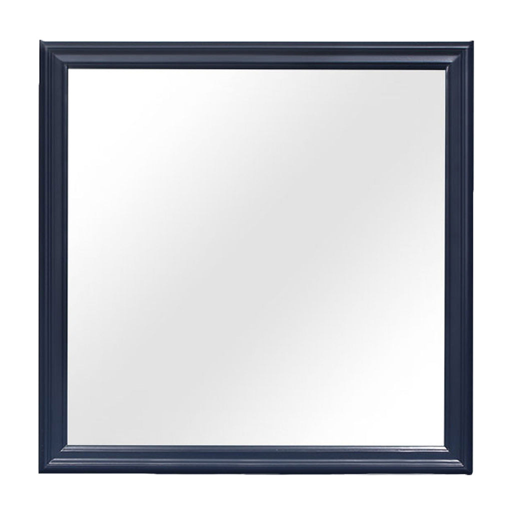 Charlston Mirror with Solid Wood Frame and Tempered Glass - Blue or White