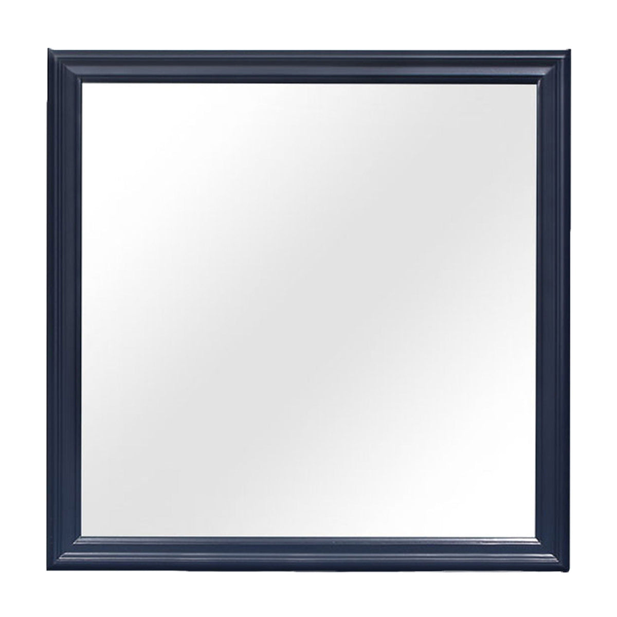 Charlston Mirror with Solid Wood Frame and Tempered Glass - Blue or White