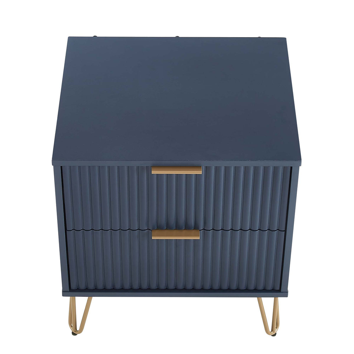 Dumbo Nightstand with 2 Drawers and Fluted Fronts – Multiple Colors