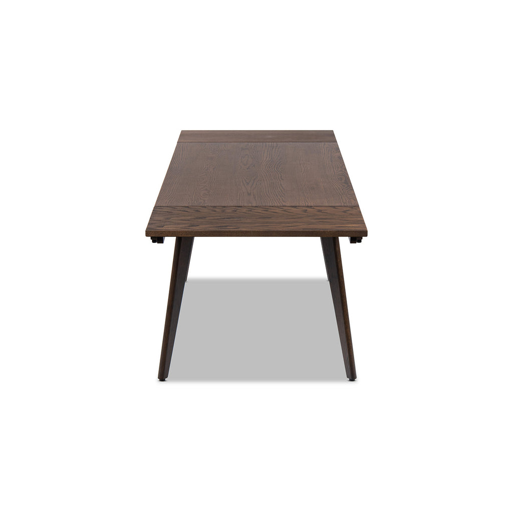 Solid Red Oak Dining Table with Extending Leaves - Capri 59-90.5"
