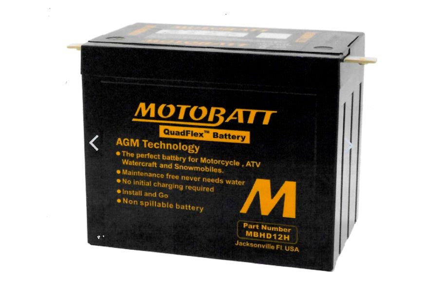 12 Volt AGM H-12 Sealed Battery Black - MBHD12H