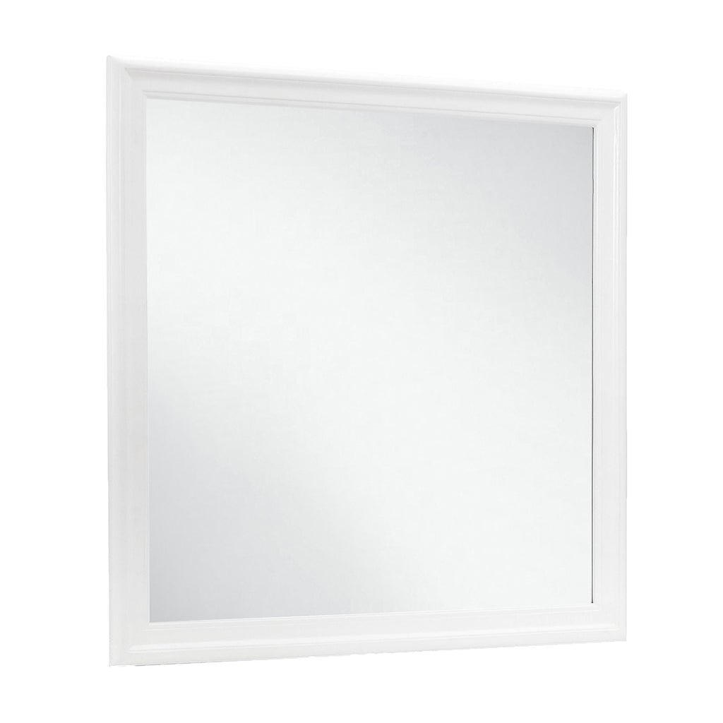 Charlston Mirror with Solid Wood Frame and Tempered Glass - Blue or White