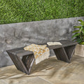 Metropol Bench Patio Seating with Modern Design - Gray