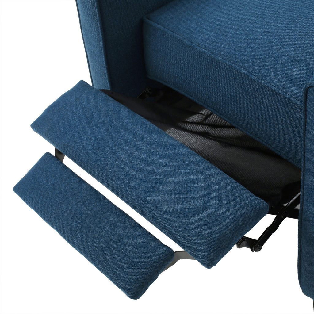 Upholstered Push Back Recliner Chair with Adjustable Recline - Multiple Colors