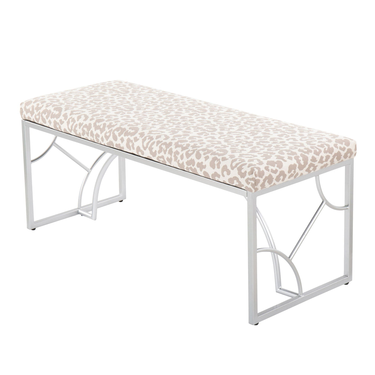 Elegant Contemporary Upholstered Bench with Metal Frame - Multiple Colors