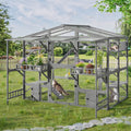 Large Outdoor Catio for Cats with Climbing Platforms - Pine